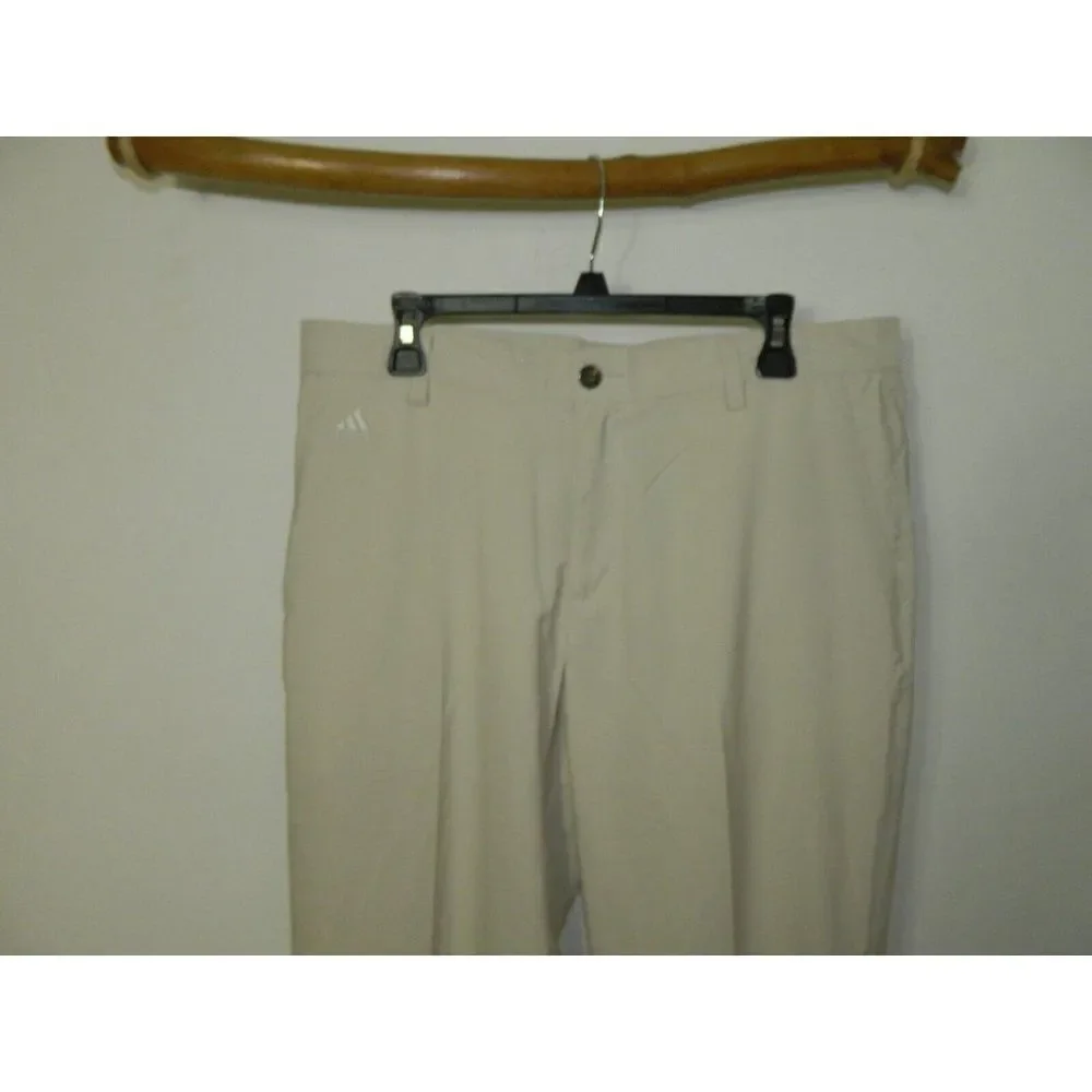 Adidas Pants Clima Lite Men's Flat Front Golf Pants‎ Khaki Performance  34 x 34